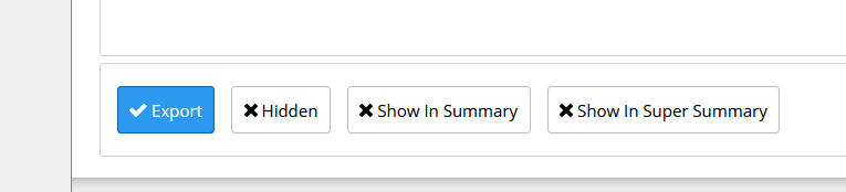 Export checkbox