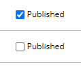 Publishing Checkboxes